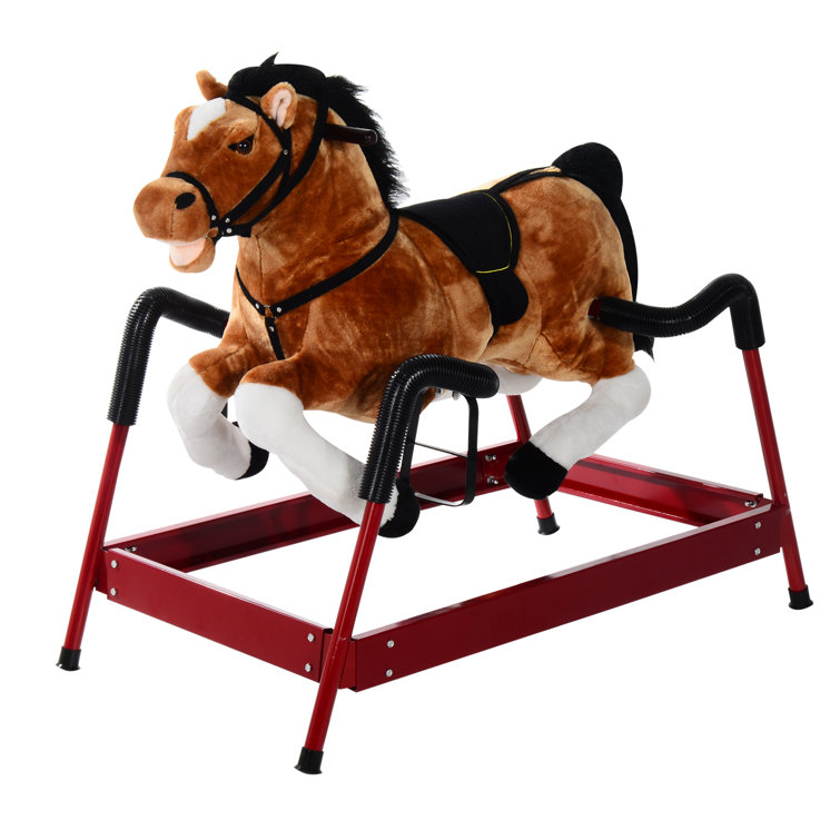 Qaba Kids Plush Spring Rocking Horse & Reviews Wayfair